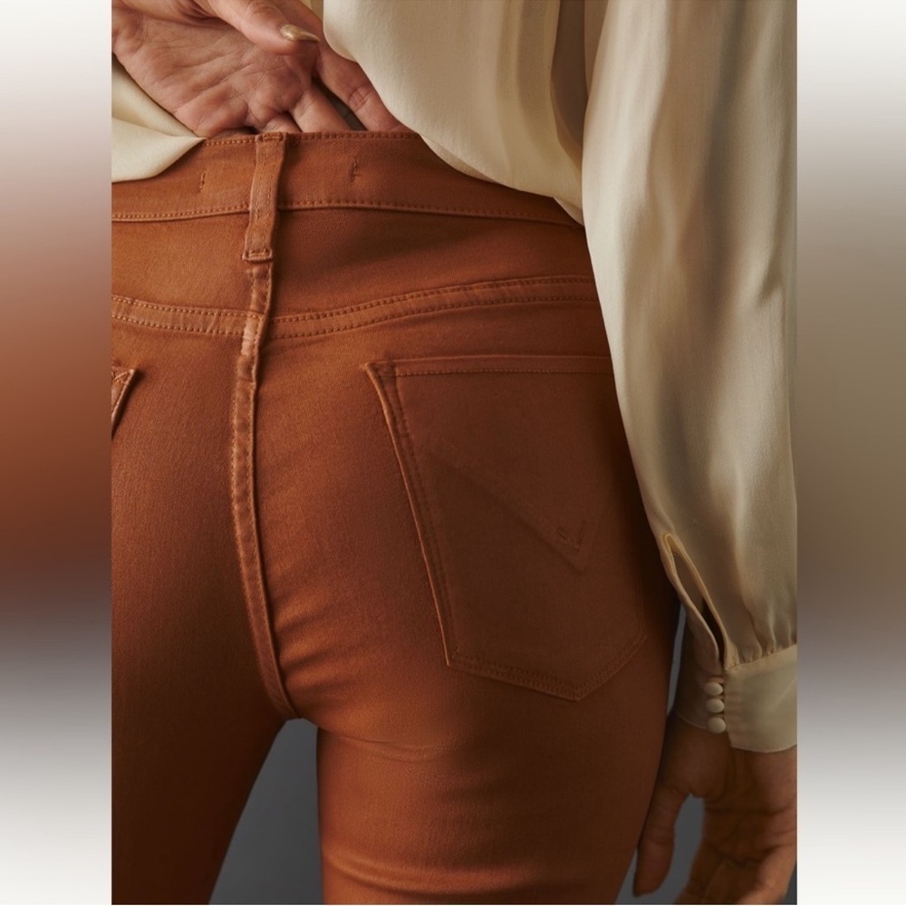 Anthropologie | Hudson Barbara Coated Bootcut Jeans in Toffee Size 33 - Picture 2 of 16